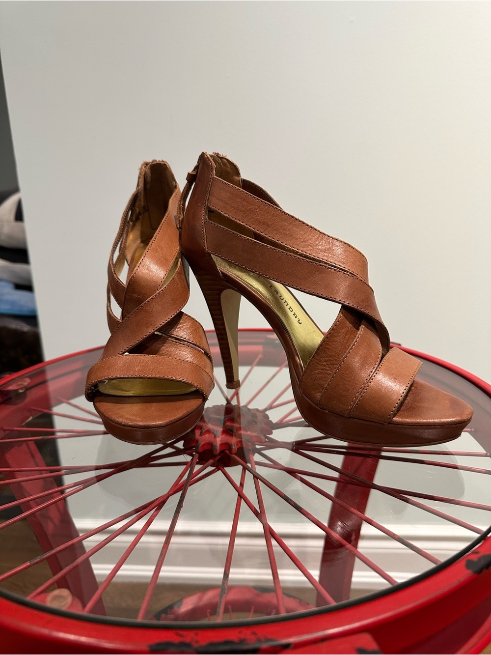 CL by Chinese Laundry Brown Strappy High Heel Sandals